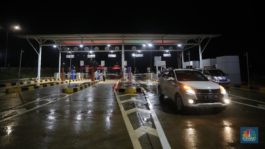 Gerbang Tol Sawangan (CNBC Indonesia/Andrean Kristianto)