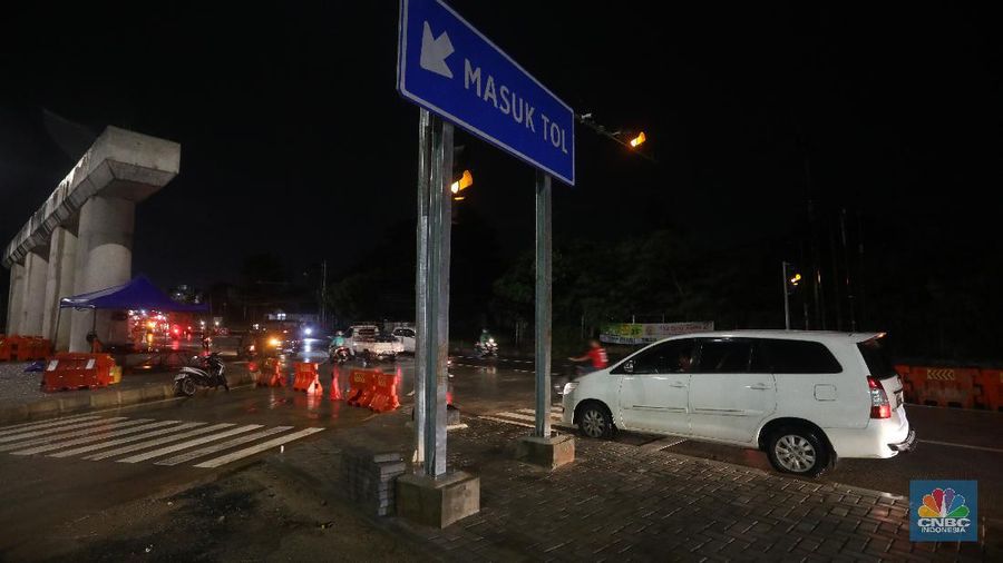 Gerbang Tol Sawangan (CNBC Indonesia/Andrean Kristianto)