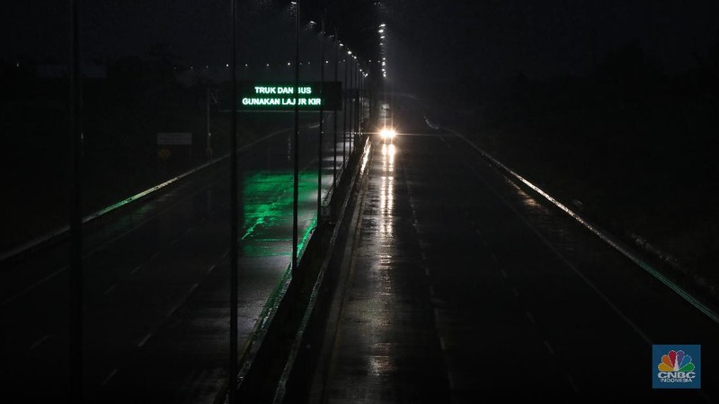 Gerbang Tol Sawangan (CNBC Indonesia/Andrean Kristianto)