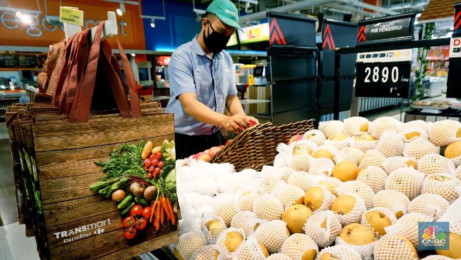 Kantong Plastik Dilarang, Begini Belanja Tanpa Kantong Plastik. (CNBC Indonesia/Tri Susilo)