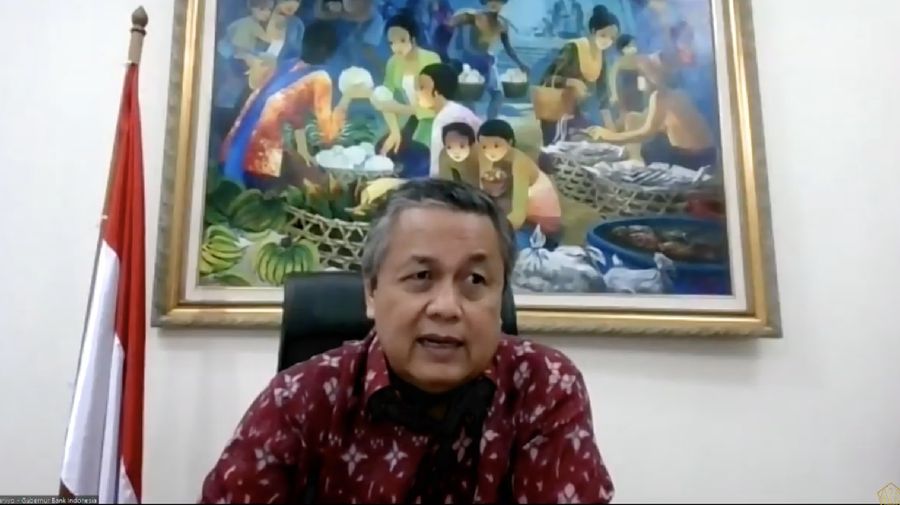 Gubernur Bank Indonesia Perry Warjiyo memberikan Keterangan Pers Mengenai Burden Sharing Antara Pemerintah dan Bank Indonesia (Tangkapan Layar Youtube Kemenkeu RI)