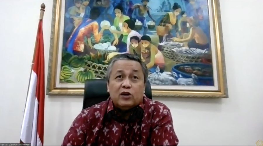 Gubernur Bank Indonesia Perry Warjiyo memberikan Keterangan Pers Mengenai Burden Sharing Antara Pemerintah dan Bank Indonesia(Tangkapan Layar Youtube Kemenkeu RI)