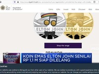 Koin Emas Elton John Dilelang Senilai Rp 1,1 Miliar