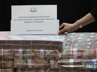Gokil! Hari Ini Kejagung Kelimpahan Tumpukan Uang Rp 97 M
