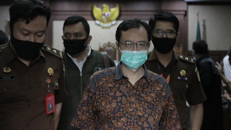 Benny Tjokrosaputro Jalani Sidang Jiwasraya (CNBC Indonesia/ Tri Susilo)