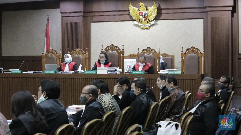 Benny Tjokrosaputro Jalani Sidang Jiwasraya (CNBC Indonesia/ Tri Susilo)