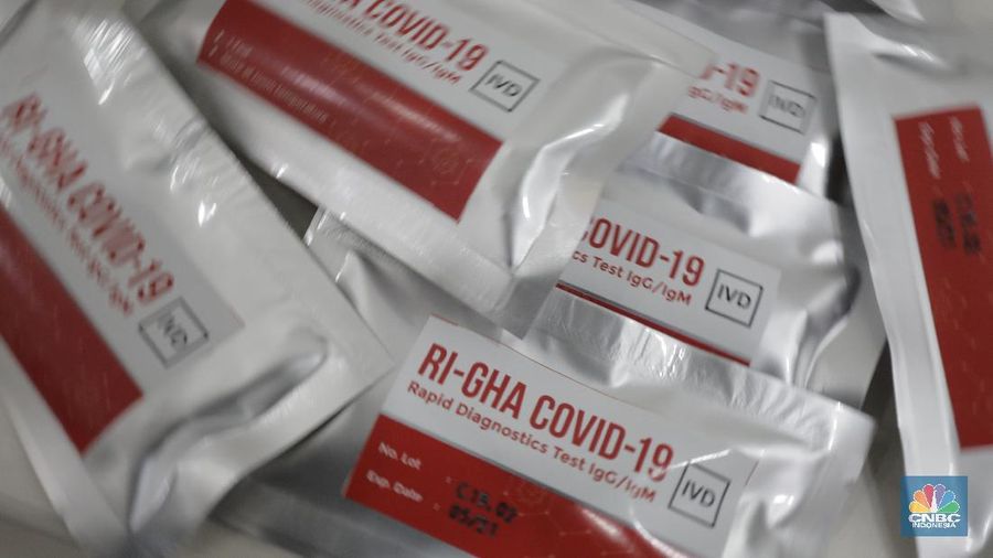 Alat rapid diagnostic test Corona RI-GHA COVID-19 (CNBC Indonesia/ Tri Susilo)