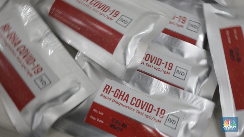 Alat rapid diagnostic test Corona RI-GHA COVID-19 (CNBC Indonesia/ Tri Susilo)