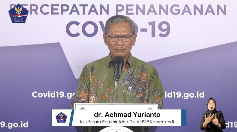 Juru Bicara Pemerintah untuk Covid-19 Achmad Yurianto (Tangkapan Layar Youtube BNPB Indonesia)