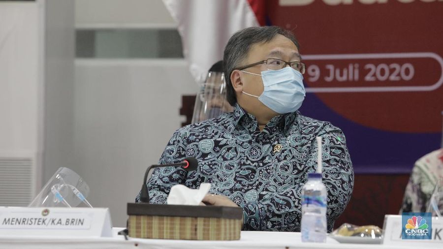 Menteri Riset dan Teknologi/Kepala Badan Riset dan Inovasi Nasional (Menristek/BRIN) Bambang Brodjonegoro (CNBC Indonesia/ Tri Susilo)