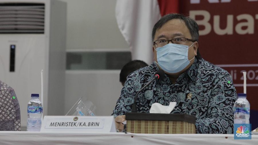 Menteri Riset dan Teknologi/Kepala Badan Riset dan Inovasi Nasional (Menristek/BRIN) Bambang Brodjonegoro (CNBC Indonesia/ Tri Susilo)