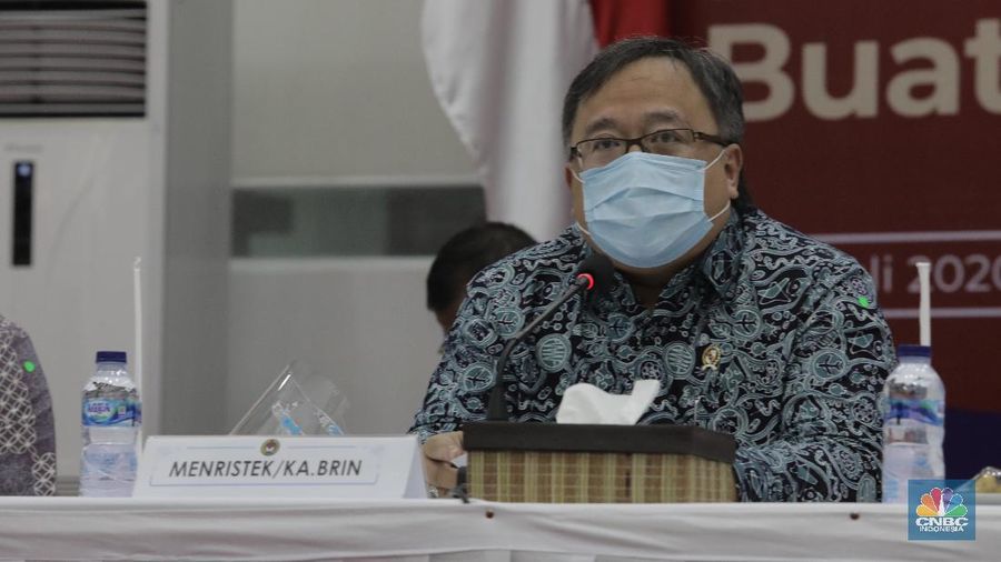 Menteri Riset dan Teknologi/Kepala Badan Riset dan Inovasi Nasional (Menristek/BRIN) Bambang Brodjonegoro (CNBC Indonesia/ Tri Susilo)