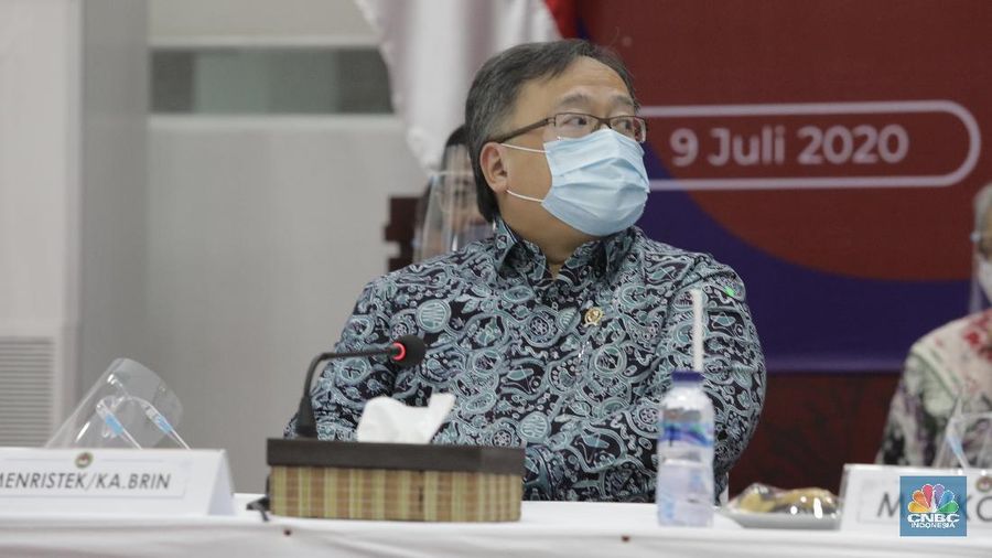Menteri Riset dan Teknologi/Kepala Badan Riset dan Inovasi Nasional (Menristek/BRIN) Bambang Brodjonegoro (CNBC Indonesia/ Tri Susilo)