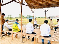 Di Lumbung Pangan Raksasa, Jokowi Pamer Drone untuk Pemupukan