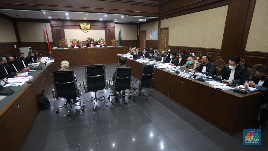 Sidang lanjutan Jiwasraya. CNBC Indonesia/Andrean Kristianto