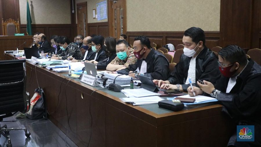 Sidang lanjutan Jiwasraya. CNBC Indonesia/Andrean Kristianto
