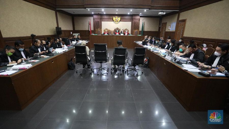 Sidang lanjutan Jiwasraya. CNBC Indonesia/Andrean Kristianto