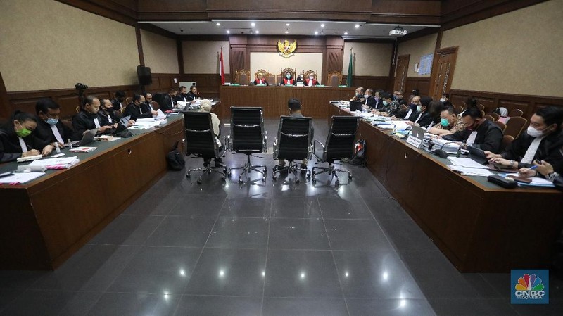 Sidang lanjutan Jiwasraya. CNBC Indonesia/Andrean Kristianto
