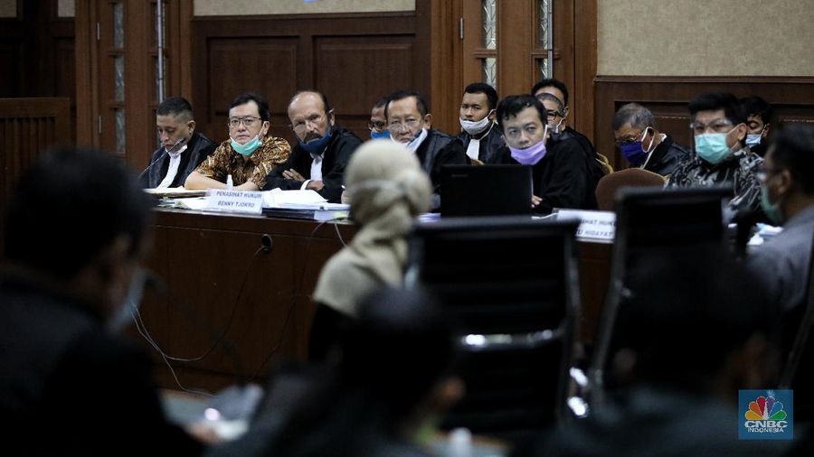 Sidang lanjutan Jiwasraya. CNBC Indonesia/Andrean Kristianto