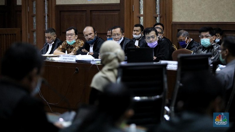 Sidang lanjutan Jiwasraya. CNBC Indonesia/Andrean Kristianto