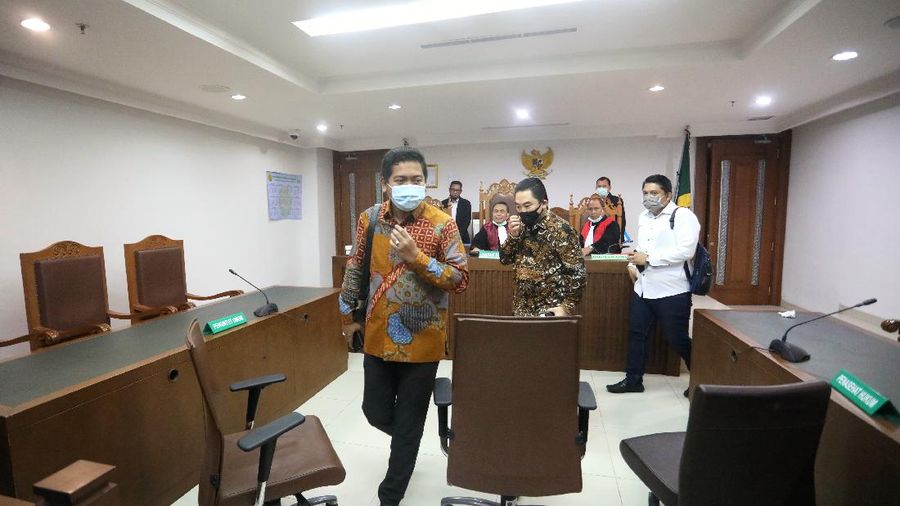 Suasana sidang Kewajiban Pembayaran Utang (PKPU) terhadap PT Karya Citra Nusantara (KCN) di Pengadilan Negeri Jakarta Pusat. (CNBC Indonesia/Andrean Kristianto)