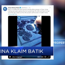 Xinhua News Sebut Batik Sebagai Kerajinan Tradisional China