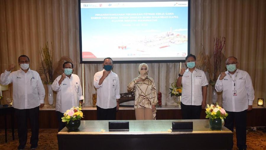 Penandatanganan perjanjian potensi kerjasama sinergi Pertamina Group dengan BUMN. Dok: Pertamina
