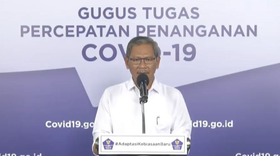 Achmad Yurianto selaku Juru Bicara Pemerintah Covid-19. (Dok: BNPB)