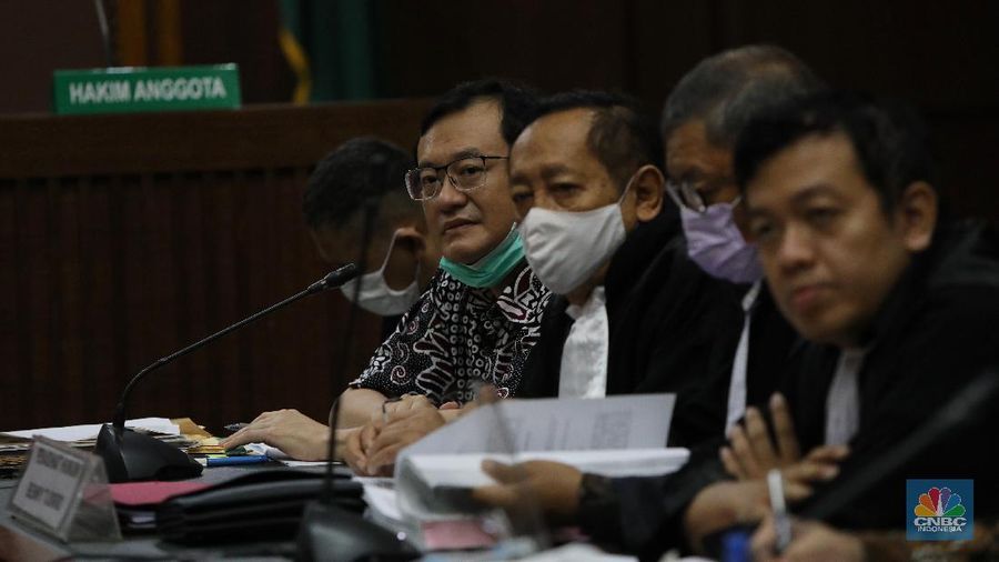 Lanjutan sidang Jiwasraya di PN. Jakarta Pusat. (CNBC Indonesia/Andrean Kristianto)