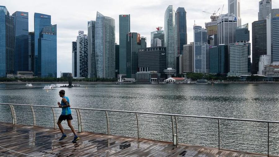 Ilustrasi resesi Singapura. AP/
