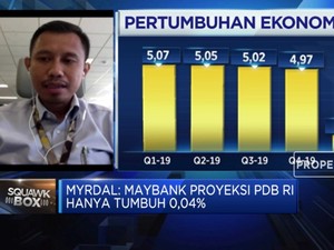 Ekonom Maybank: Ekonomi Melambat, PDB RI 2020 Tumbuh 0,04%