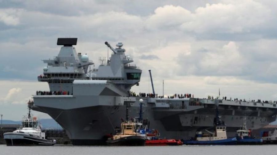 Kapal perang Queen Elizabeth. (Foto: Russell Cheyne/Reuters)