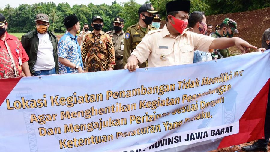 Tambang ilegal di Bekasi Ini ditutup Pemprov. Ist