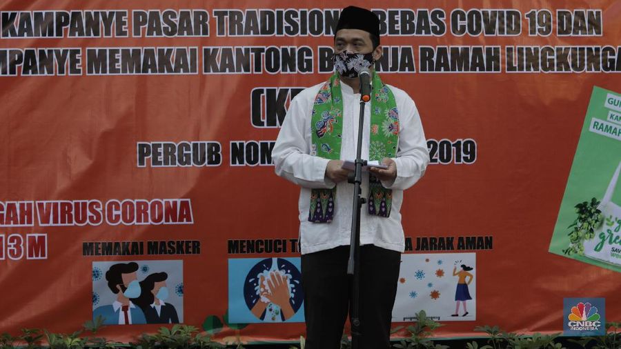 Wagub DKI, Ahmad Riza Patria. (CNBC Indonesia/Muhammad Sabki)