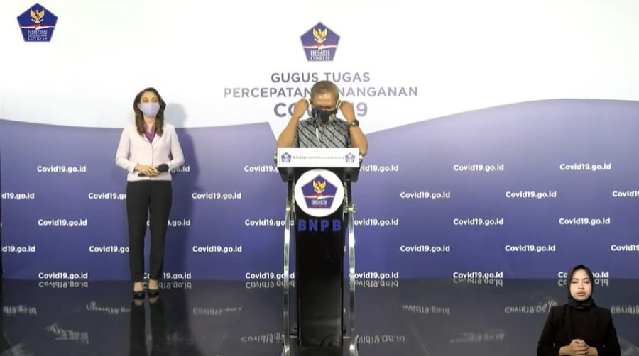 Achmad Yurianto selaku Juru Bicara Pemerintah Covid-19. (Dok: BNPB)