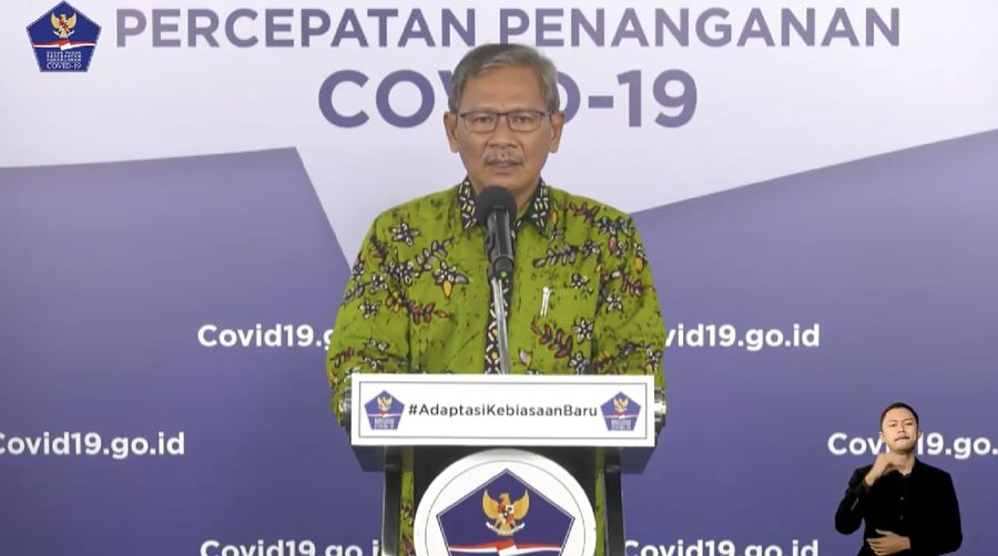 Achmad Yurianto selaku Juru Bicara Pemerintah Covid-19. (Dok: BNPB)