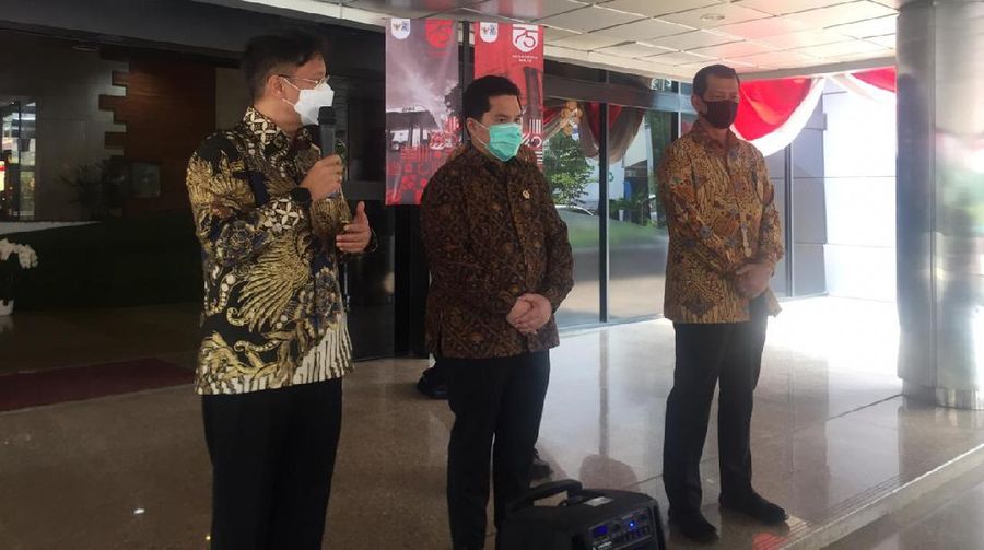 Menteri BUMN Erick Thohir. (CNBC Indonesia/ Monica Wareza)