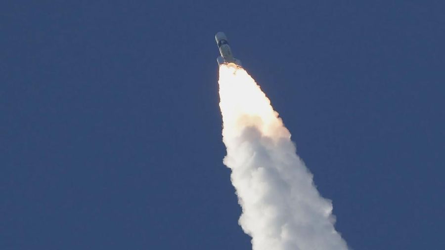 An H-IIA rocket with United Arab Emirates' Mars orbiter Hope lifts off from Tanegashima Space Center in Kagoshima, southern Japan Monday, July 20, 2020. A United Arab Emirates spacecraft rocketed away Monday on a seven-month journey to Mars, kicking off the Arab world’s first interplanetary mission. (Hiroki Yamauchi/Kyodo News via AP)