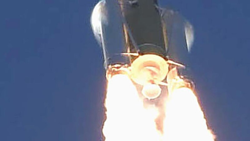 In this photo released by MHI, an H-IIA rocket with United Arab Emirates' Mars orbiter Hope lifts off from Tanegashima Space Center in Kagoshima, southern Japan Monday, July 20, 2020. A United Arab Emirates spacecraft rocketed away Monday on a seven-month journey to Mars, kicking off the Arab world’s first interplanetary mission. (MHI via AP)