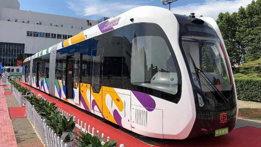 CRRC Autonomous-rail Rapid Transit train at Metro Trans 2018