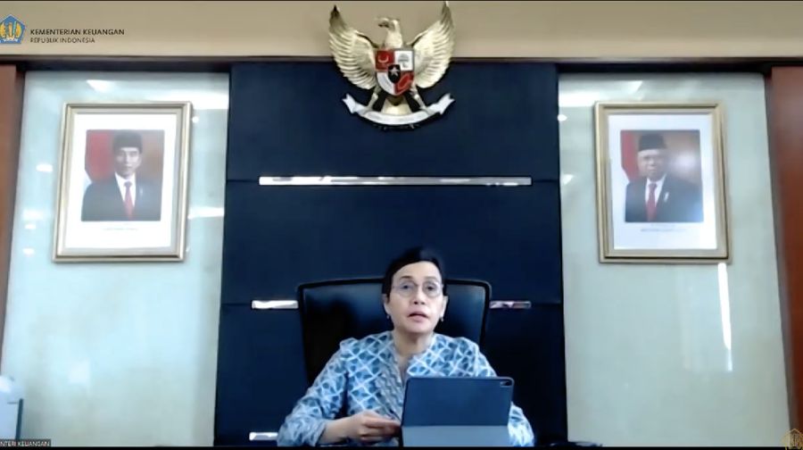 Menteri Keuangan Sri Mulyani memberikan keterangan pers Gaji ke-13 (Tangkapan Layar Youtube Kemenkeu RI)