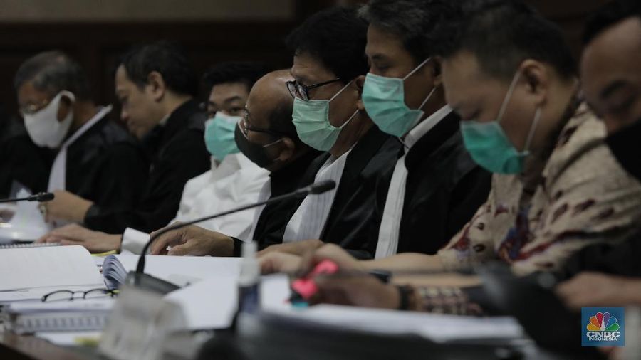 Sidang Tindak Pidana Korupsi PT Asuransi Jiwasraya (Persero) (CNBC Indonesia/Tri Susilo)