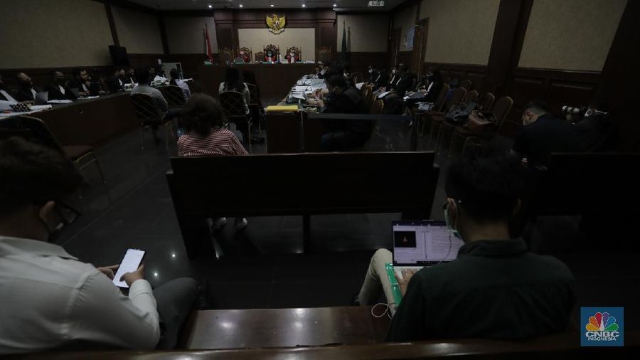 Sidang Tindak Pidana Korupsi PT Asuransi Jiwasraya (Persero) (CNBC Indonesia/Tri Susilo)