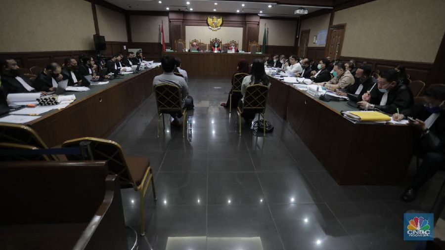 Sidang Tindak Pidana Korupsi PT Asuransi Jiwasraya (Persero) (CNBC Indonesia/Tri Susilo)