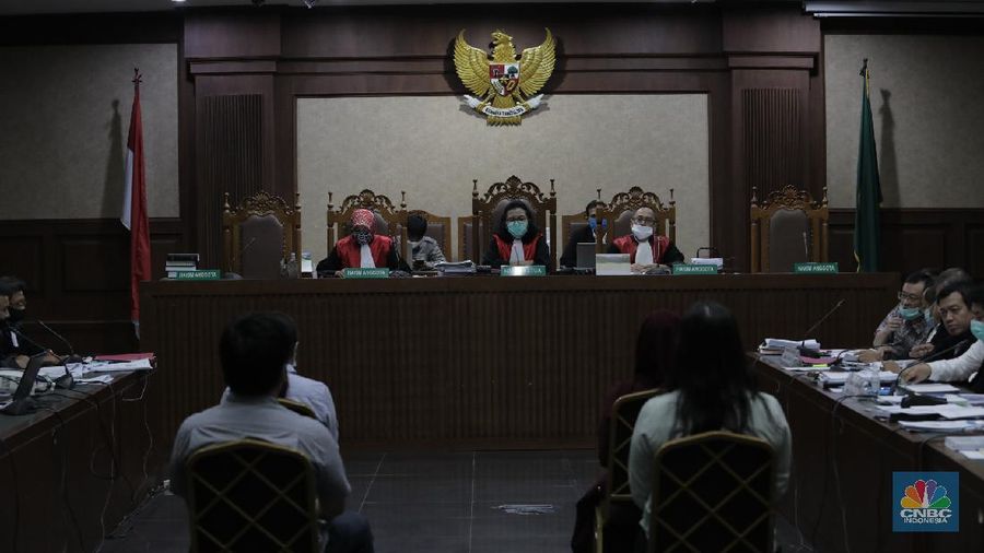 Sidang Tindak Pidana Korupsi PT Asuransi Jiwasraya (Persero) (CNBC Indonesia/Tri Susilo)