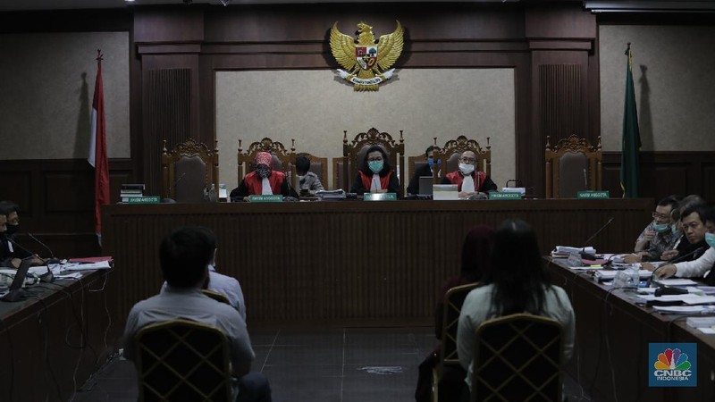 Sidang Tindak Pidana Korupsi PT Asuransi Jiwasraya (Persero) (CNBC Indonesia/Tri Susilo)