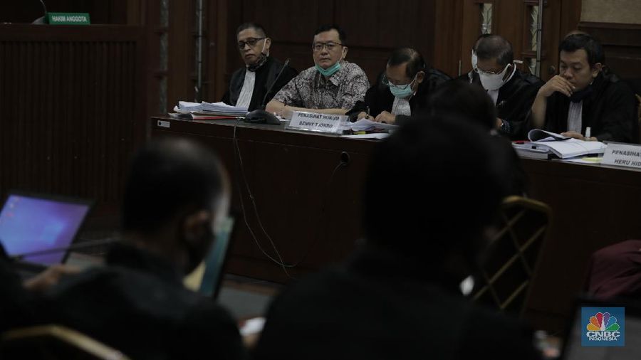 Sidang Tindak Pidana Korupsi PT Asuransi Jiwasraya (Persero) (CNBC Indonesia/Tri Susilo)