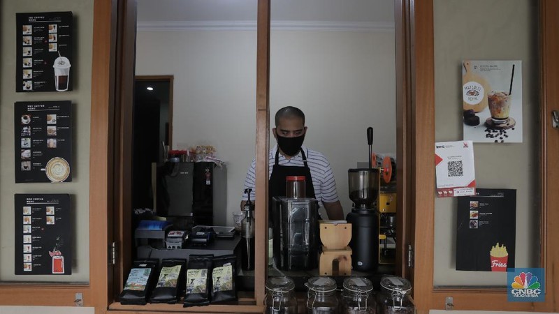 Potret Barista Tunanetra Bertahan Ditengah Pandemi (CNBC Indonesia/ Tri Susilo)
