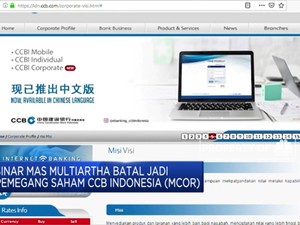 Sinar Mas Multiartha Batal Jadi Pemegang Saham CCB Indonesia