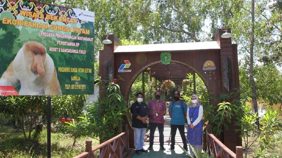 Wisata Bekantan “Ekoriparian Sungai Hitam” Binaan Pertamina EP Sangasanga Field Kembali di Buka. (Pertamina)